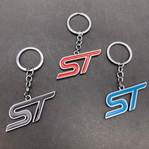 Car Keychain 3D Metal Logo Keyring Auto Key Ring Holder for Seat Leon Ateca Arona Ibiza FR Ford Focus ST Opel Renault Lada Ford
