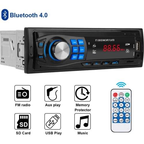 Bluetooth Autoradio Car Player MP3 FM Radio Audio TF AUX USB Quick Charger Stereo In-dash Digital Display Auto Accessories Parts