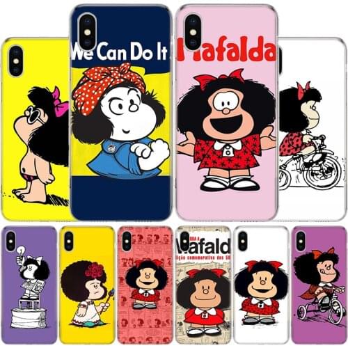 Mafalda Cartoon Cover Phone Case For Apple iphone 11 12 Pro XR X XS Max 7 8 6 6S Plus + 7G 6G 5 SE 2020 Coque Popular