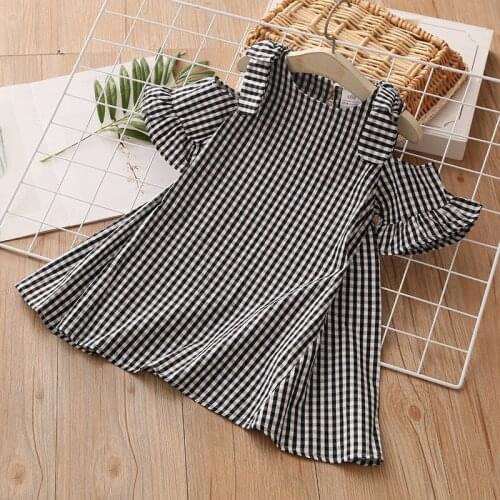 Baby Plaid Dress 2020 Summer New Girls' Clothing Childrens Vest Dress