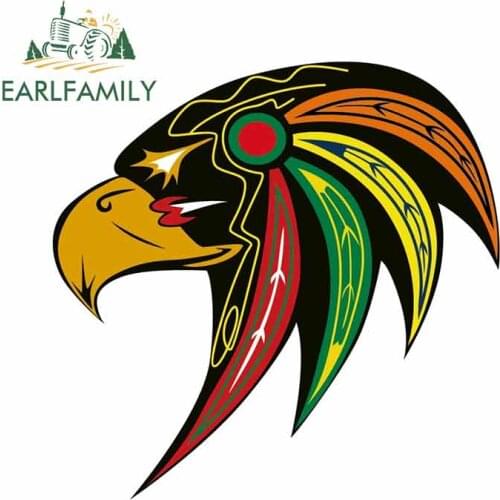 EARLFAMILY 13cm x 13cm for Eagle Head DIY Motorcycle Car Stickers Fashion Occlusion Scratch Decals Repair Sticker VAN Decor