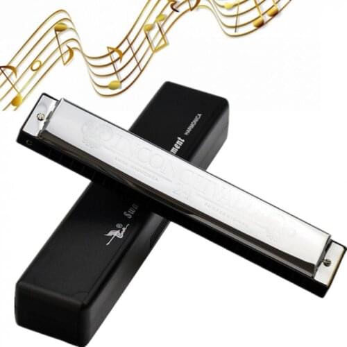 Harmonica 24 Holes KeyC Tremolo Harmonica Harp Mouth Organ Musical Instruments Harmonica