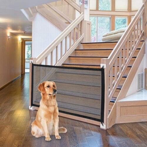 Ingenious Pet Mesh Fence Indoor And Outdoor Safe Pet Dog Gate Safety Enclosure Pet Supplies Prevent Naughty Pets Running Around