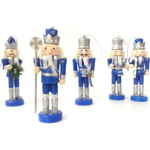 Dolls Nutcracker Miniatures 12cm Nutcracker Puppet Christmas Ornaments Desktop Decoration Cartoons Drawing Walnuts Soldiers Band