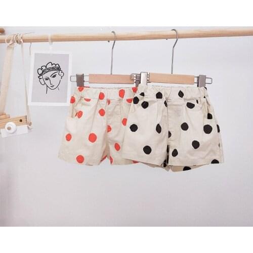 Summer Toddler Girl Shorts Fashion Korean Dot Elastic Waist Shorts for Boy Kid Pants 2 3 4 5 6 Years Children Shorts New Arrival