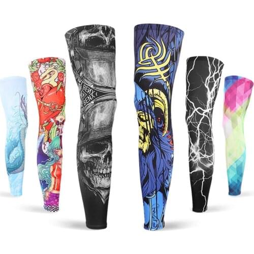 Summer UV Sun Protective Sports Leg Cover Plus Leg Warmers Sleeves Cycling Basketball Fishing Calf Shin Splint Support Protect