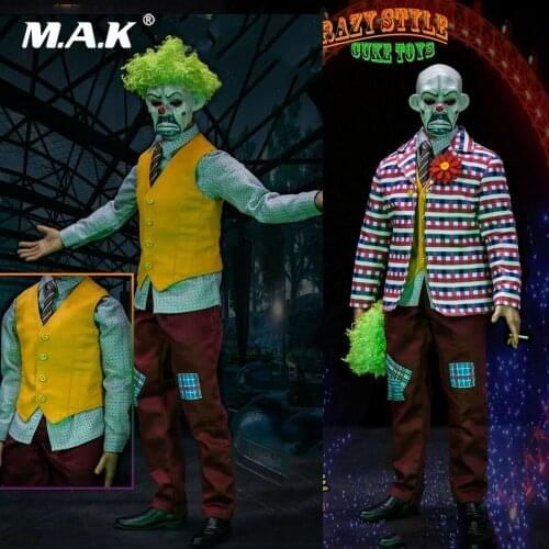 CUKE TOYS MA-003 1/6 Scale Figure Clothes Accessory The Clown Joker Suit Clothes Costume Casual Outfit Model for Action Figure