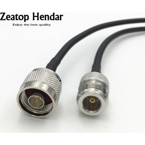 1Pcs RG58 / LMR195 Crimp Cable N Type Male Jack to N Female Plug RF Antenna Coaxial Coax Wire Connector 15cm 20cm 30cm 50cm