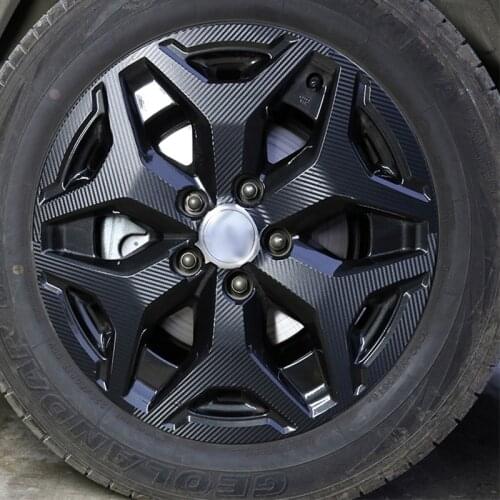 Car Wheels Tire Trim Carbon Fiber Stickers Decor Protector Cover For Subaru Forester 2019 2020 2021 Car Exterior Accessories