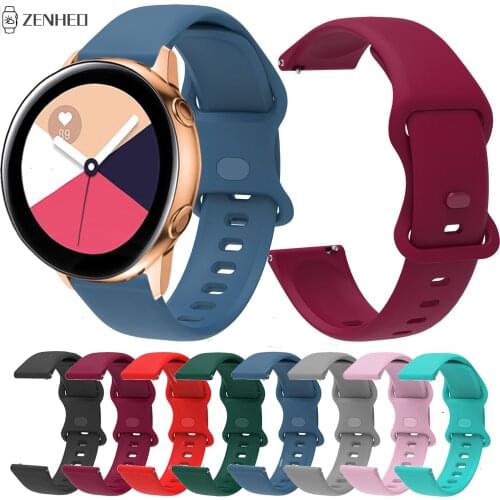 20mm Silicone Strap For Samsung Galaxy Watch Active/Active 2 40mm 44mm Replacement Watchband For Samsung Galaxy Watch 42mm