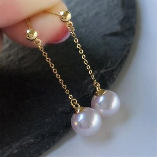 16MM white Sea Shell pearl earrings 18k ear hook swing Beautiful Gift For Her DIY Charming women Flawless Mesmerizing Aurora