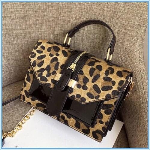 Chic leopard handbags for girls Ladys sexy totes Womans Casual leather shoulder bags Women party bags Office ladyTotes SMT255
