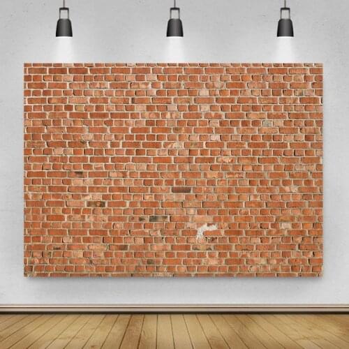 Distressed Orange Brick Wall Portrait Photo Background Photographic Vinyl Backdrop Photocall Studio Booth Props