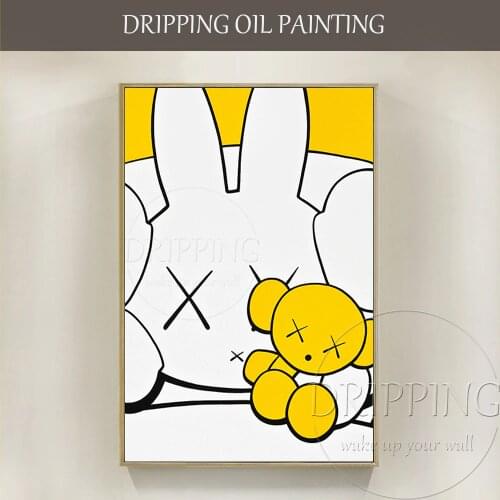 Pop Fine Art Hand-painted Modern Decorative Oil Painting on Canvas Fashion Wall Art Pop Oil Painting Modern Wall Oil Painting