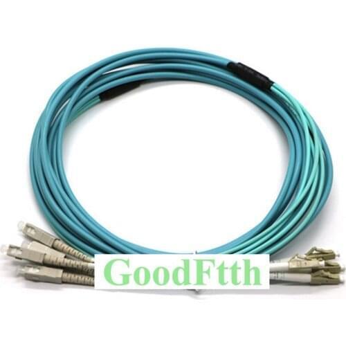 Armoured armored Patch Cord Jumper SC-LC LC-SC 4 Cores Multimode OM3 GoodFtth 100-500m