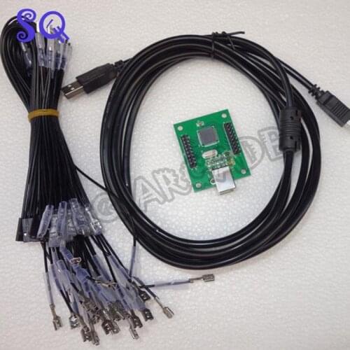 USB to Jamma PC/ PS3 Arcade USB controller Interface 2 player joystick &27 push button w/ Turbo, MAME Multicade Keyboard Encoder