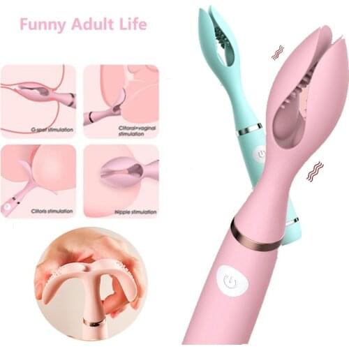 Vibrator Breast Clip G-Spot Clitoris Massage USB Silicone Waterproof Multi-Purpose Sex Toy For Couples Vaginal Anal Plug