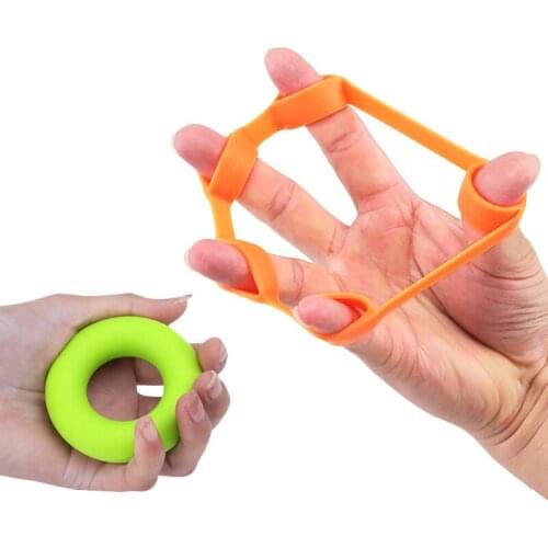 YOUGLE Silicone O Shape Hand Grip Finger Hand Power Training Ring Exerciser Fitness Developer