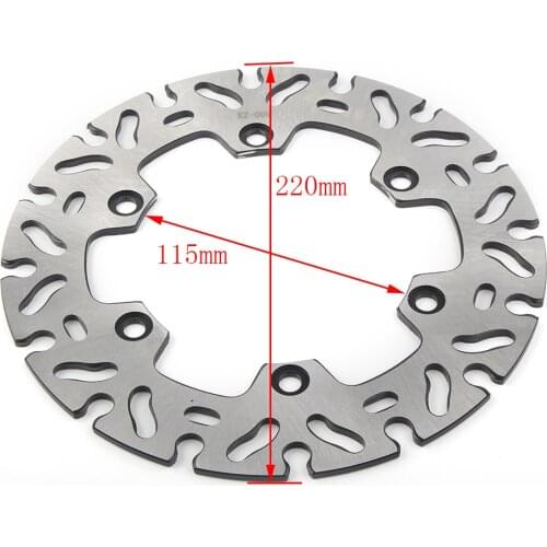 220mm Motorcycle Rear Brake Disc Rotor For Yamaha TDT200WR DT230 1997-1998 WR200 92-97 WR200R 91-92 TT 250 R 1999-2004 TT-R 250