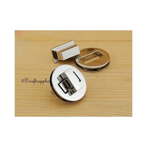 Turn lock wallet purse locks twist-locks Purse Flip Locks round nickel 31 mm N30