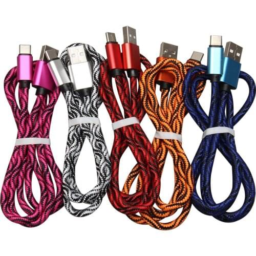 1m Usb Cable for iPhone Xs X Micro Charging Cable for Huawei Xiaomi Cord Type C Cable for Samsung Galaxy S8 S9 100pcs/lot