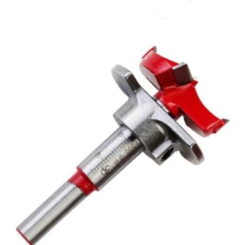 1 Set 35mm Carbide Woodworking Hole Opener Cabinet Hinge Hole Opener Woodworking Positioning Bit Adjustable Hole Opener