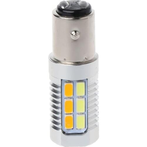 1PC Dual Color Switchback 1157 50W 5630 Yellow White LED Turn Signal Light Bulbs