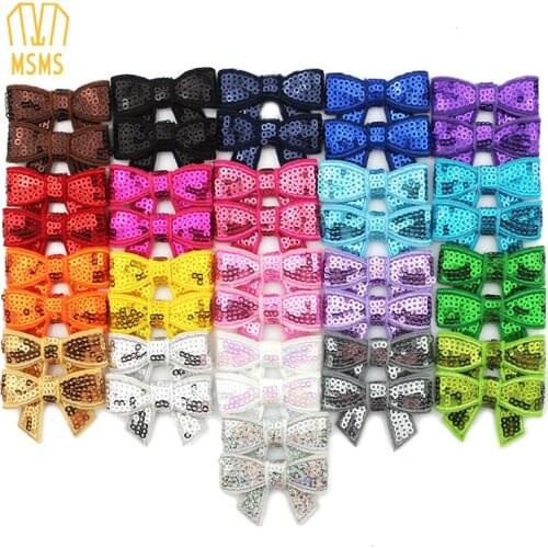 Hair Accessories,1.77 " sequin bows for DIY on headband,100pcs/lot
