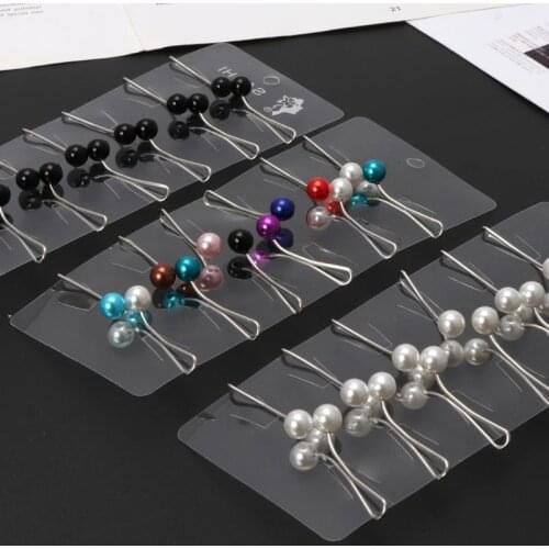12Pcs Muslim Hijab Pearl Clip Brooch Pins Scarf Safety Clip Women Wedding Pin T84A