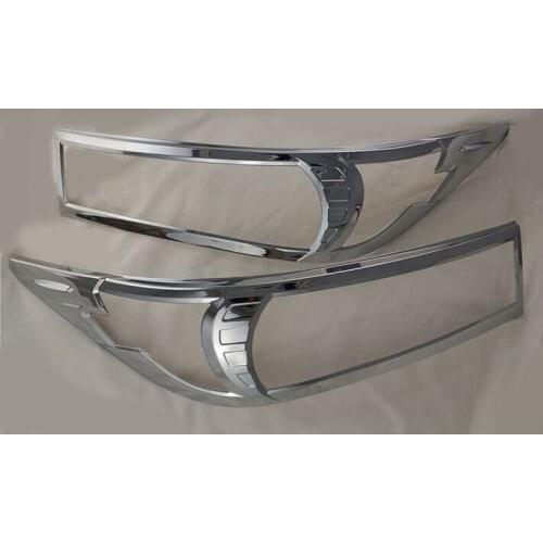 Chrome head light cover For Toyota innova 2016-2017 ABS light cover auto sticker car styling parts accessories For innova 2pcs