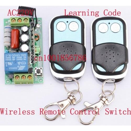 220V 1CH Wireless Remote Control Power Switch System 1 Receiver& 2 Transmitter with metal controlle 315MHZ/433MZH