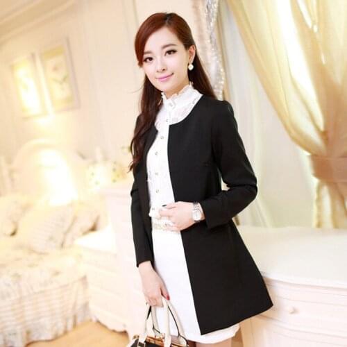 6 Women Colors Long 2020 New Solid Casual Plus Size S-XXXL Work Blazers And Jackets Ladies Blazer Feminino S4424