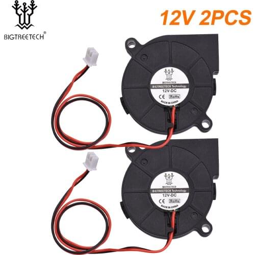 BIGTREETECH 5015 Cooling Fan 50x50x15mm 12V/24V Brushless Fan Blower Fan 2-Pin Connector for 3D Printer Parts