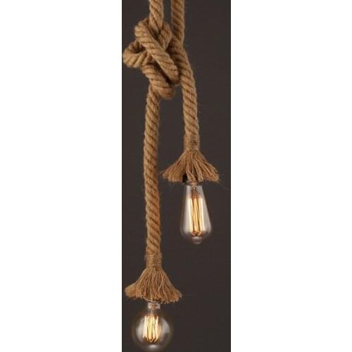 Creative Pendant Light Loft Personality Industrial Lamp Fashion Single Head Modern Country Vintage Style Lamp Rope industrial