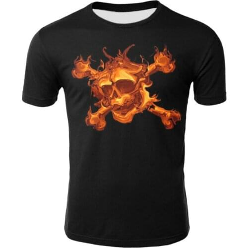 Cool Skull 3d Printed T-Shirt, Punk Harajuku T-Shirt And Super MenS Summer 2021