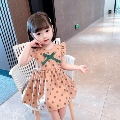 Baby Girls Summer Dress Casual Princess Dresses For Girls Dot Sleeveless Dress Baby Girl Clothes 1-4 Years Infant Clothing