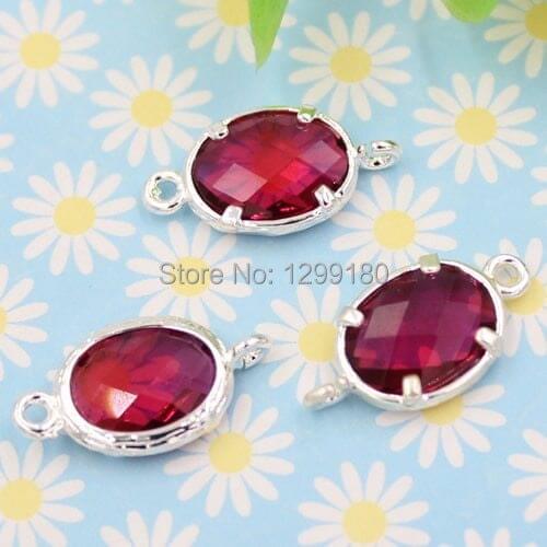 10pcs/lot Copper Connector Pendants with Imitation Zircon Stone Crystal for DIY Jewelry Making Bracelet Earring 9.5x18mm K03012