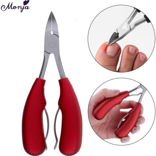 Monja Nail Art Eagle Mouth Shaped Stainless Steel ABS Nipper Cutter Cuticle Dead Skin Remove Scissor Trimmer Manicure Tool