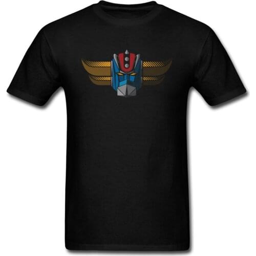 Goldrake Stripes Color 2018 Drake Black T-shirt Men Cotton T Shirts Robot Graphic Clothes Vintage Comic Style Summer Tee