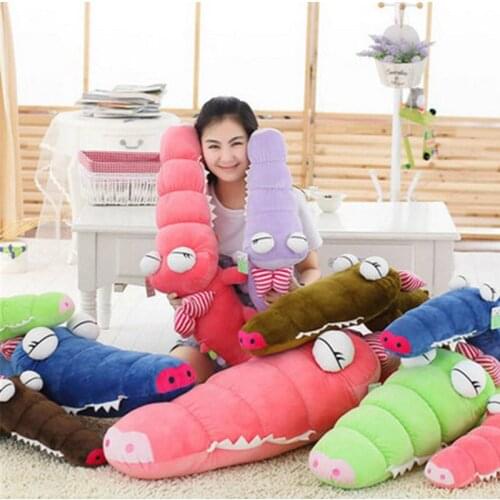 Fancytrader New Pop Anime Crocodile Plush Toy Giant Cute Stuffed Animals Crocodile Doll 130cm 6 Colors Available