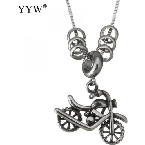 Necklace Fashion Pendants Vintage Alloy Chain Stainless Steel Motorcycle Jewelry Brand Necklace Box Chain