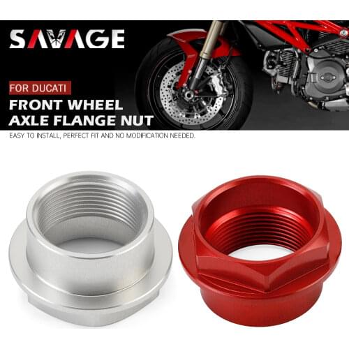 Front Wheel Axle Flange Nut For DUCATI Multistrada 820 950 1200/Enduro 1260 Hypermotard 1100 939 821 796 Motorcycle Spindle Bolt