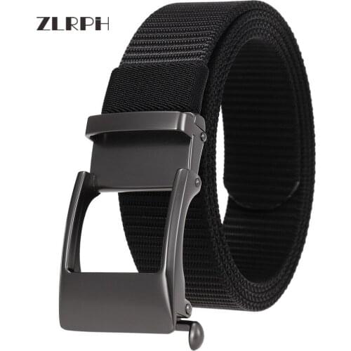 ZLRPH New toothless automatic buckle nylon belt mens outdoor leisure breathable canvas belt mens all-match trousers belt 2021