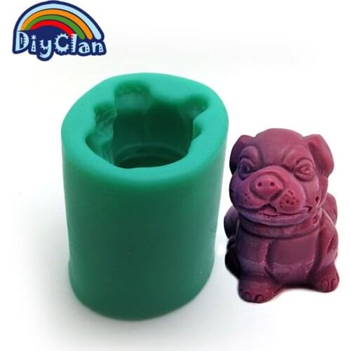 Dog Shape Silicone Molds For Candle Cake Dessert Decorators Mold Dog Style Silicon Chocolate 3d Animal Shape Molds S0385XG
