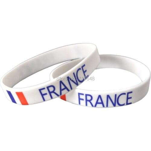 200pcs France wristband silicone bracelets bangle free shipping by FEDEX