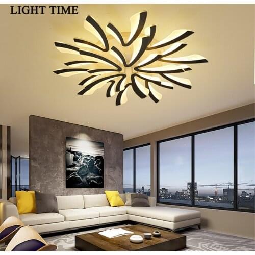 V Shape Modern Led Ceiling Light Living room Dining room Bedroom Light Indoor Ceiling Lamp Black White Lighting Fixture Dimmable
