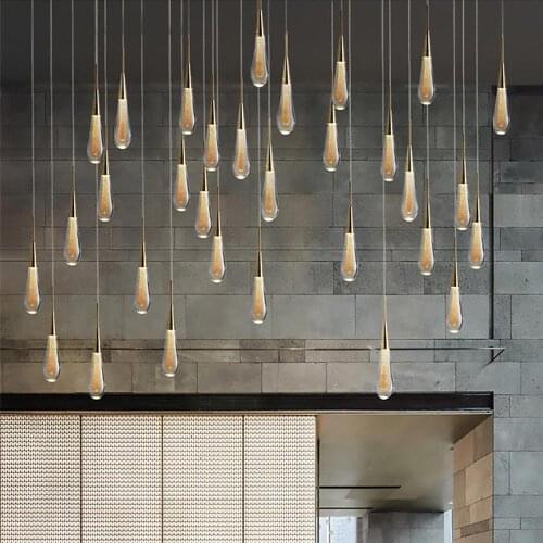 Sanmusion led chandelier lights living room foyer decoration ceiling chandeliers lighting hotel mall led lamps fixtures