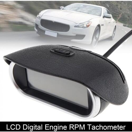 12V Universal Car LCD Digital Display 50-9999RPM Tachometer Tacho Gauge Meter RPM Car / Truck