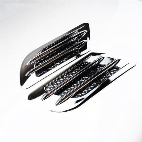 2PCS Fake Air Outlet Shark Gill Car Decoration Air Outlet For Acura Honda Toyota Lexus Suzuki Mazda Nissan Subaru