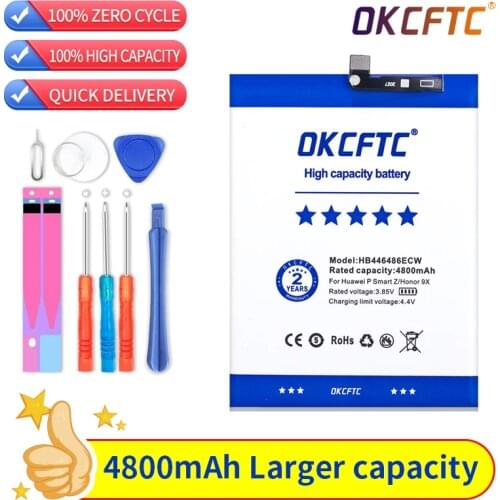 OKCFTC 4800mAh HB446486ECW Battery for Huawei P smart Z/honor 9X/honor 9X Pro/Nova5i/Enjoy 10 Plus